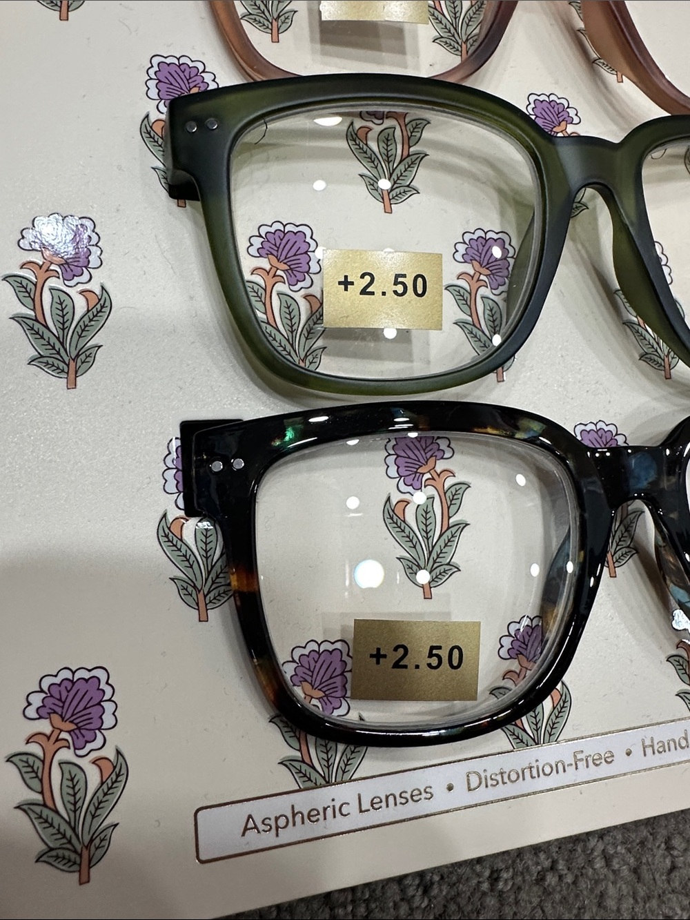 Max Studio Four-Pack Reading Glasses - Purple, Tan, Green, Black - Picture 4 of 5